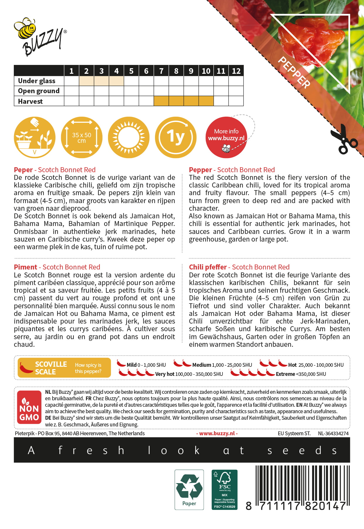 Peper - Scotch Bonnet Red