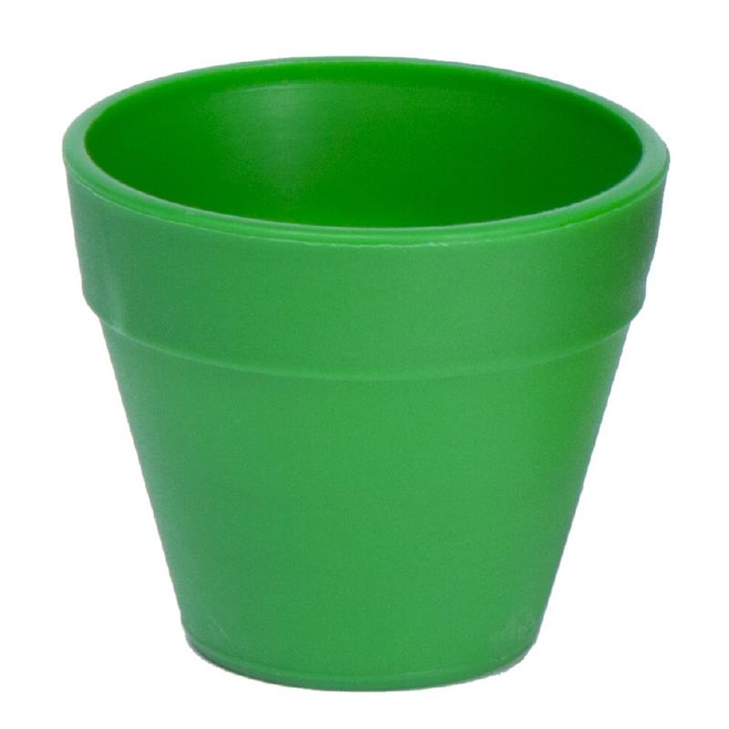 Kunststof potje 4,5 cm - kleur : groen, per stuk