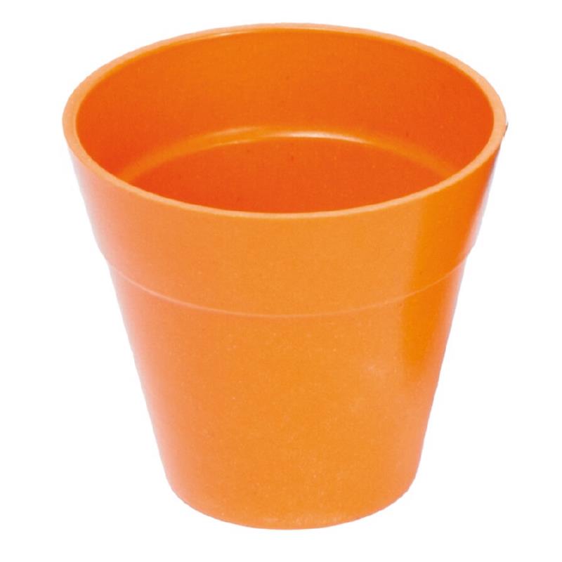 Bamboe potje 6,5 cm - kleur : oranje, per stuk