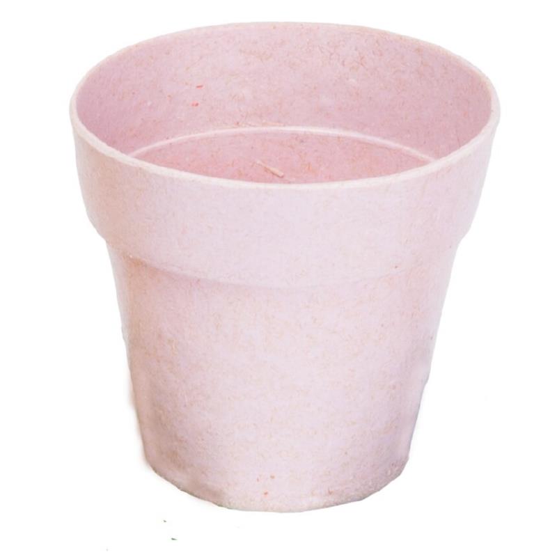 Bamboe potje 6,5 cm - kleur : roze, per stuk
