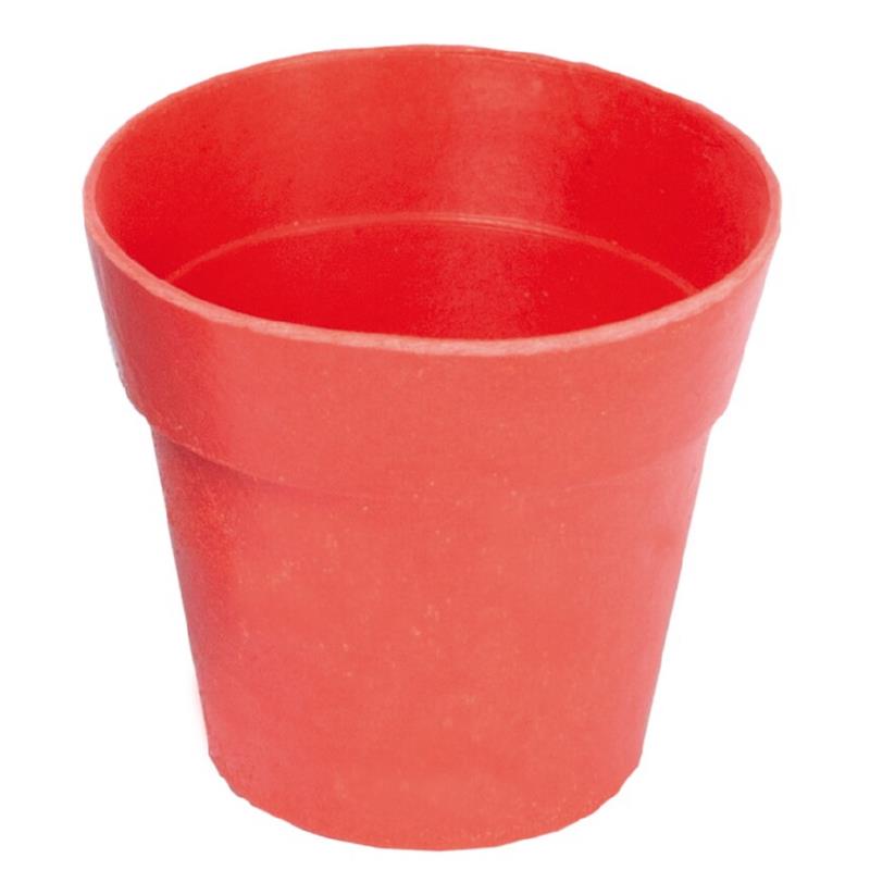 Bamboe potje 6,5 cm - kleur : rood, per stuk