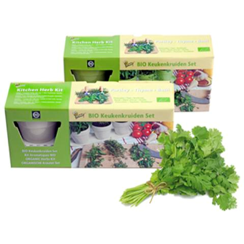 Biologische zaden keukenkruiden set, wit