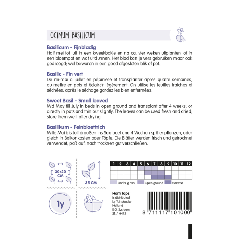 Basilicum fijnbladig