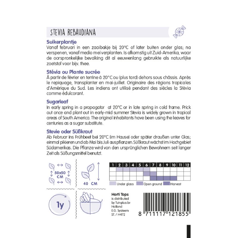 Stevia, Suikerplantje of Honingkruid