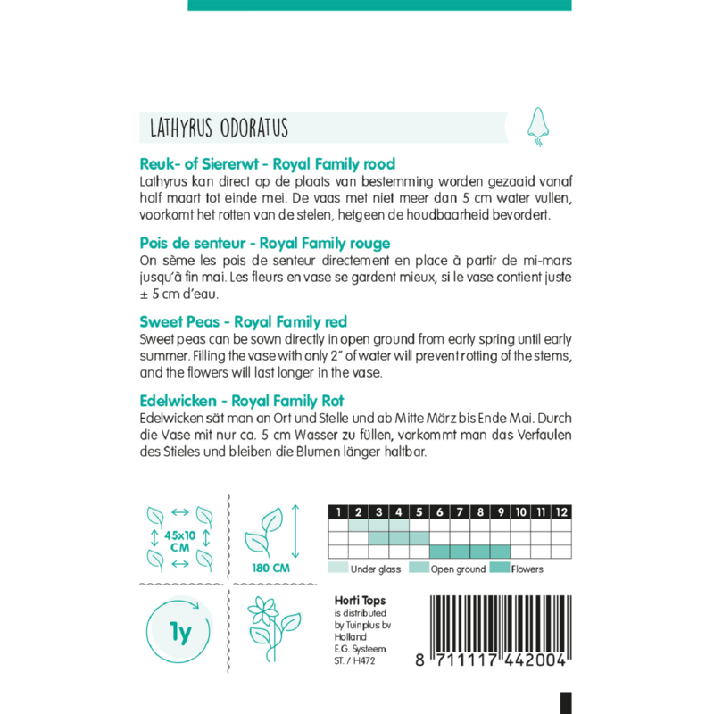 Lathyrus, Reuk- of Siererwt Royal Family Rood