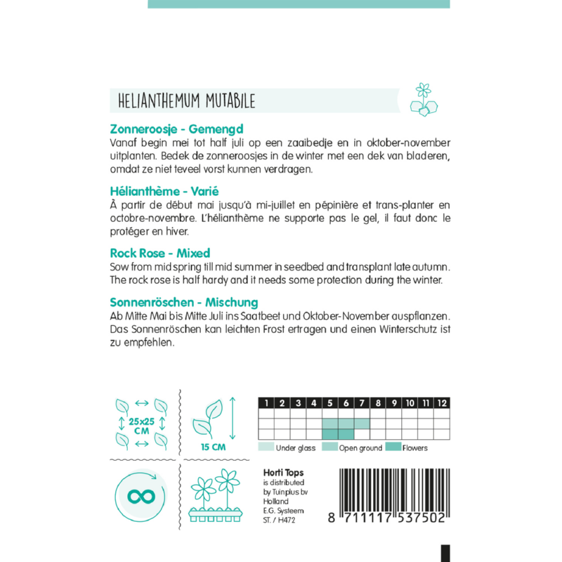 Helianthemum, Zonneroosje gemengd