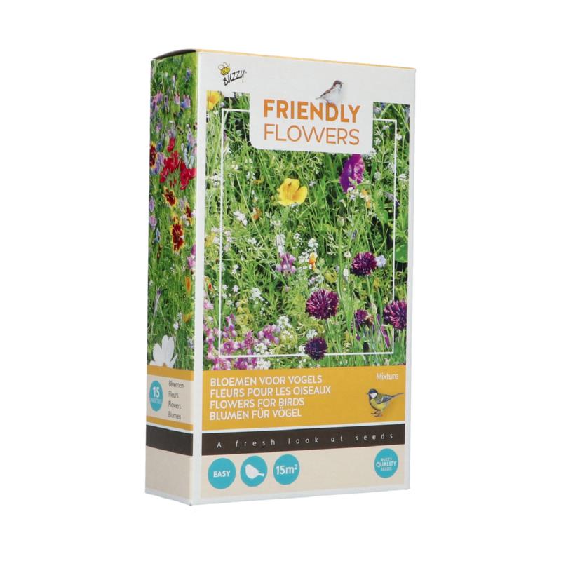 Friendly Flowers Vogels 15M²
