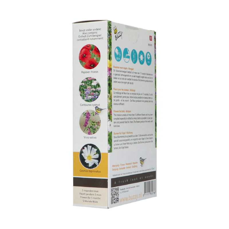 Friendly Flowers Vogels 15M²