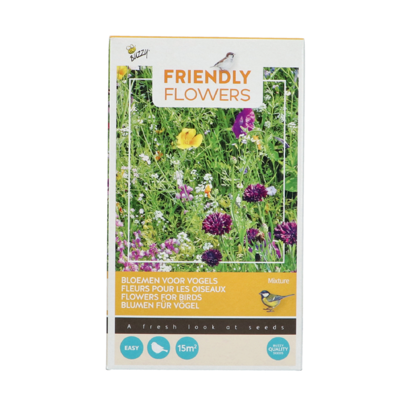 Friendly Flowers Vogels 15M²