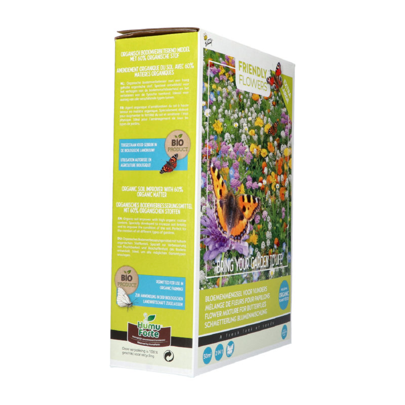 Friendly Flowers XL Vlinders Laag 50m²