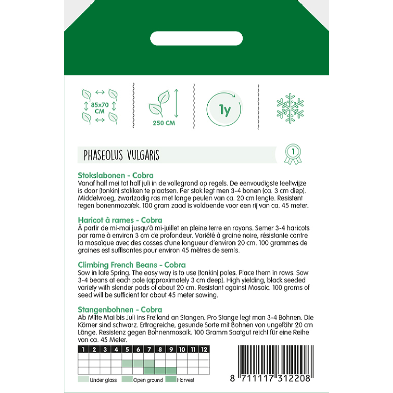Stokslabonen Cobra, 100 gram