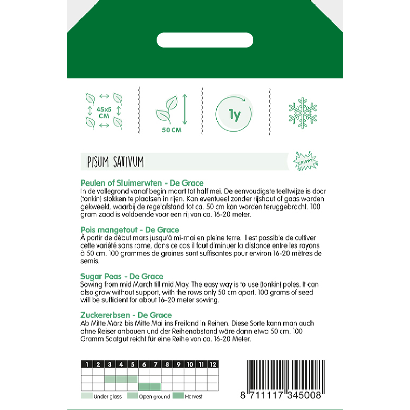 Peulen of Sluimererwten De Grace, laag, 100g