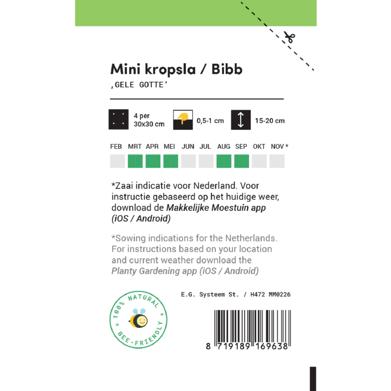Makkelijke Moestuin Mini-kropsla