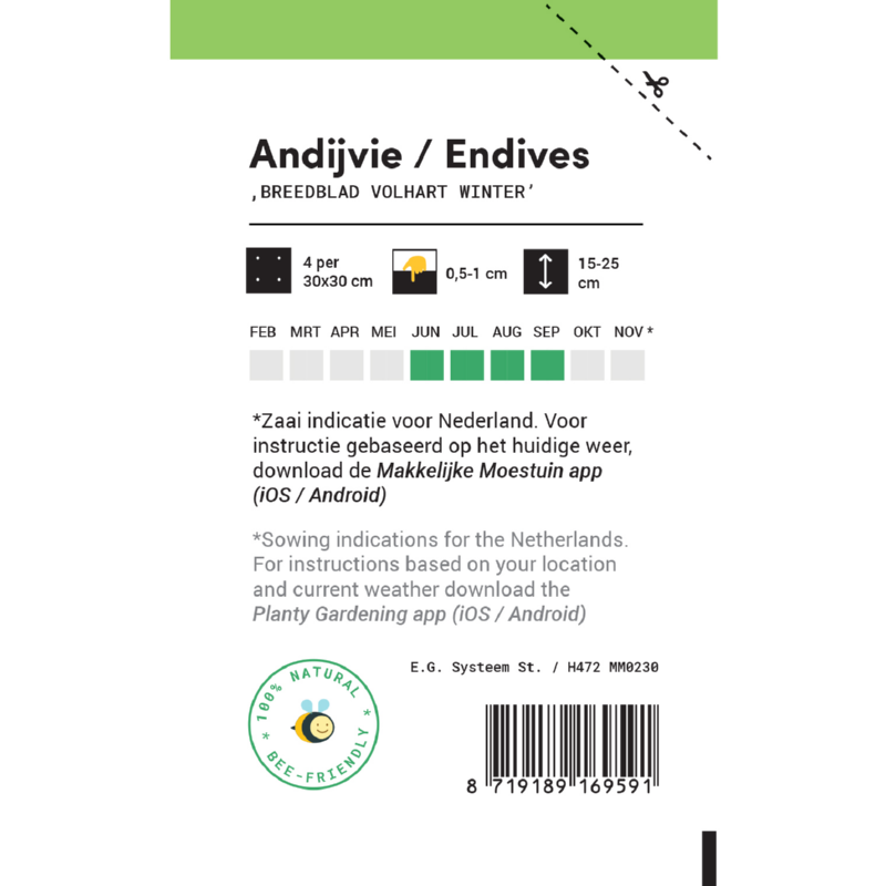 Makkelijke Moestuin Andijvie