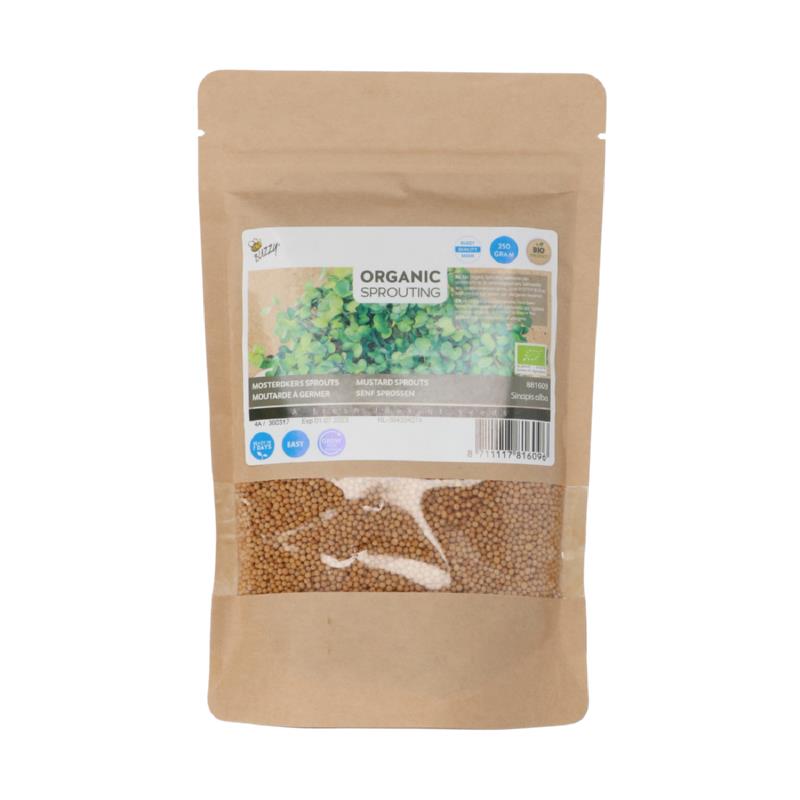 Biologische Sprouting Mosterdkers 250g