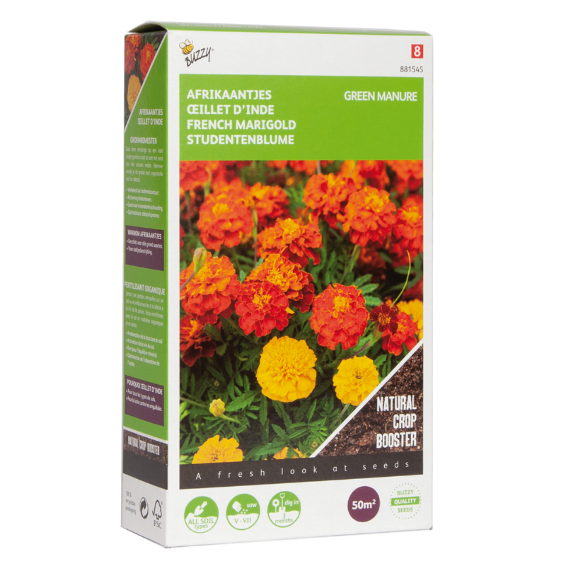 Tagetes Afrikaantjes tegen aaltjes 50M², 50g