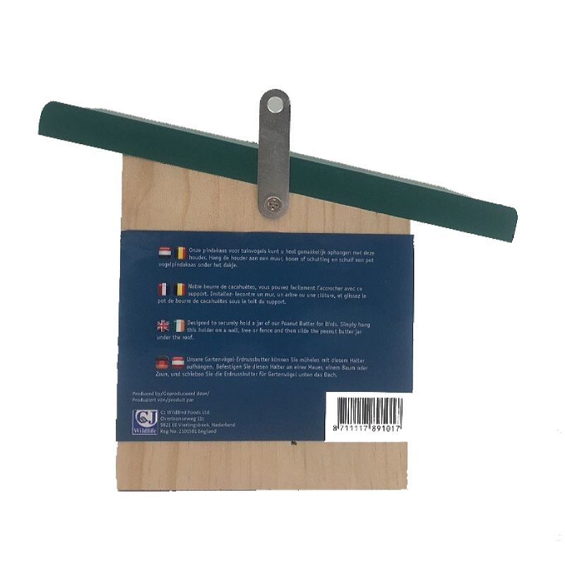 Pindakaas Feeder met schuin dakje