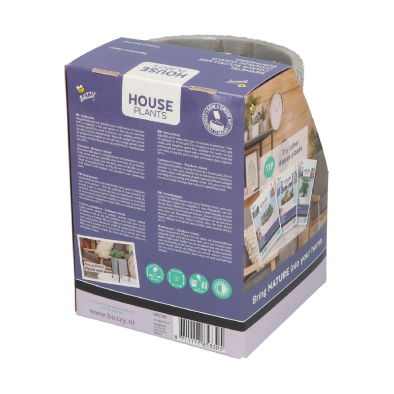 Hangende bloempot met siernetel zaden