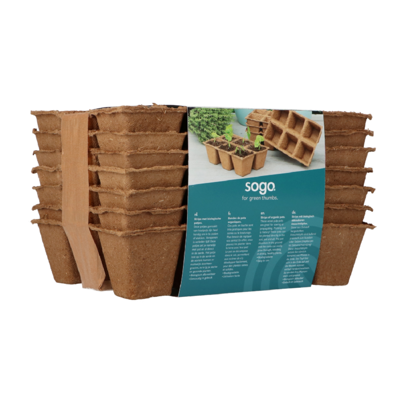 Biologisch afbreekbare potjes 6x6cm, grootverpakking