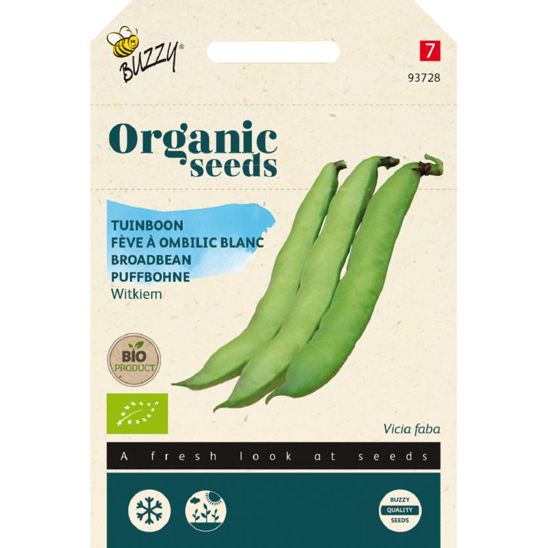Biologische Tuinboon Witkiem, 50g