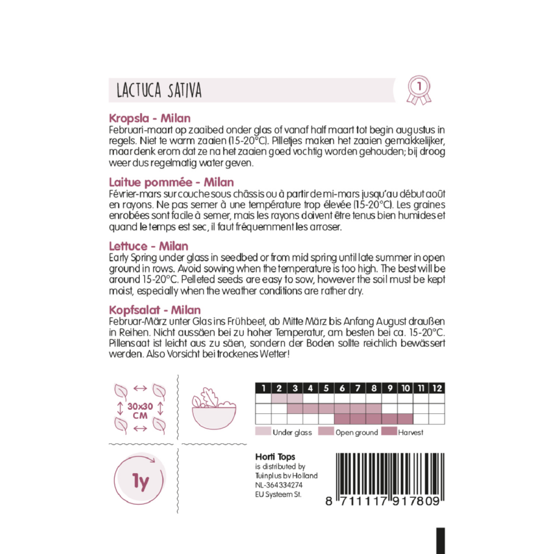 Pillenzaad Kropsla Milan