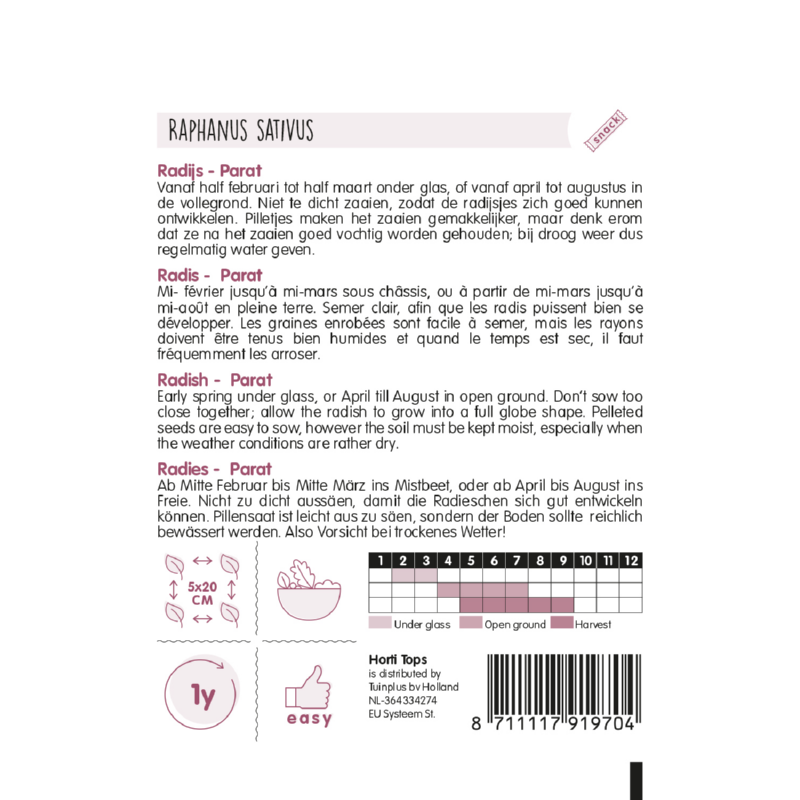 Radijs Parat Zaadpillen