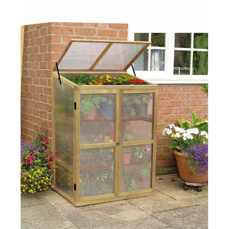 Kweekkas met houten frame, 3 etages