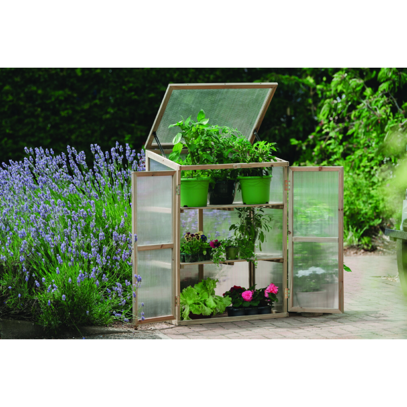 Kweekkas met houten frame, 3 etages