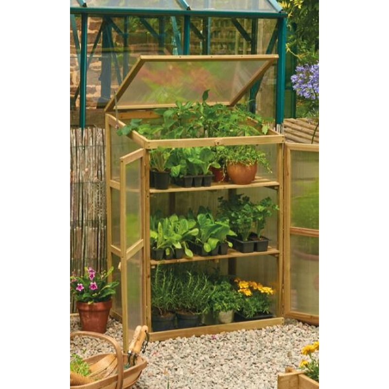 Kweekkas met houten frame, 3 etages