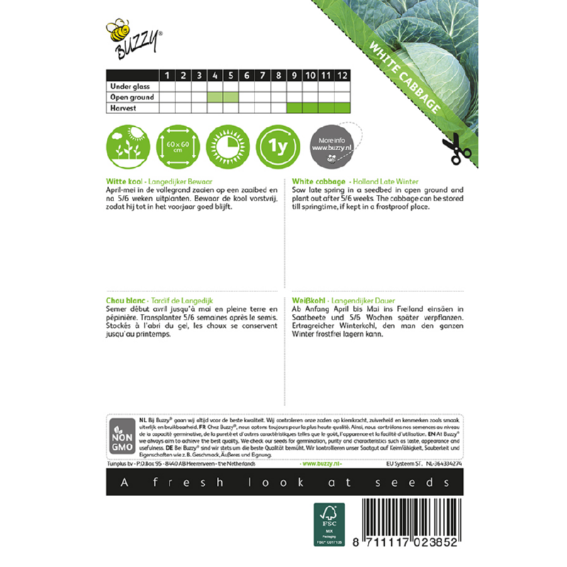 Witte kool Langedijker Bewaar