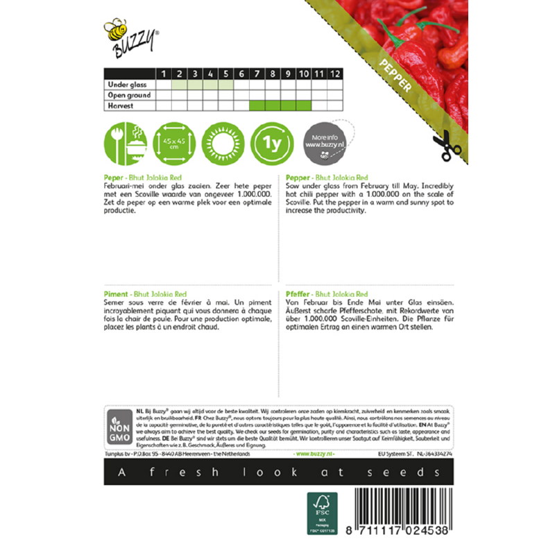 Peper Bhut Jolokia Red