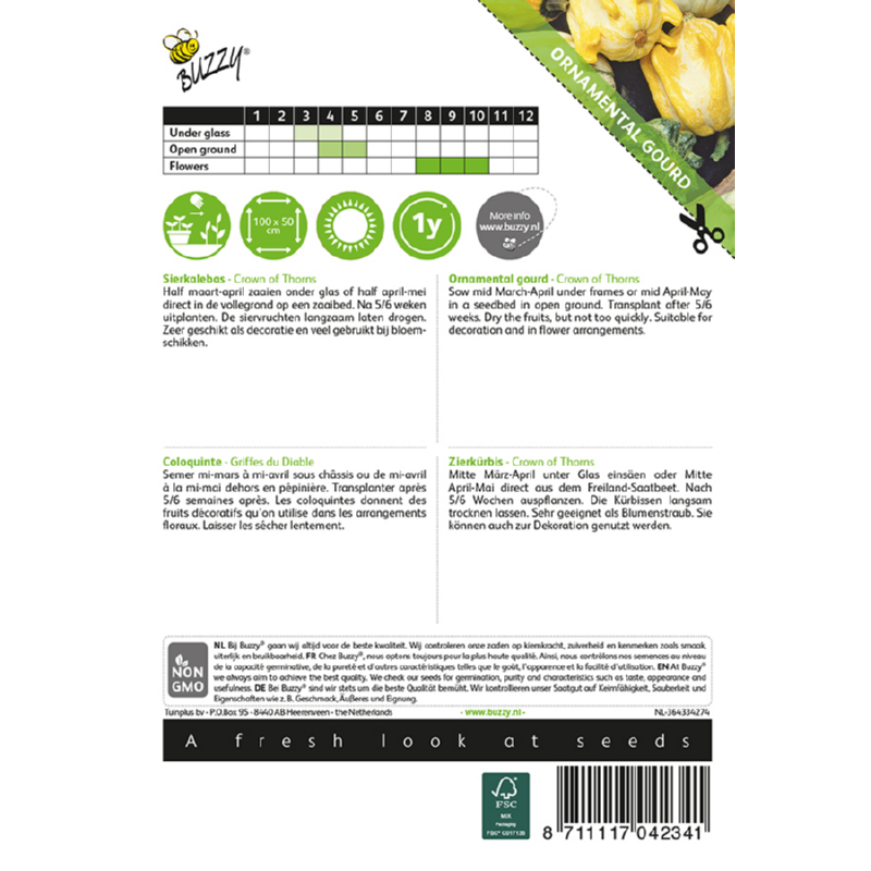 Cucurbita, Sierkalebas Crown of Thorns