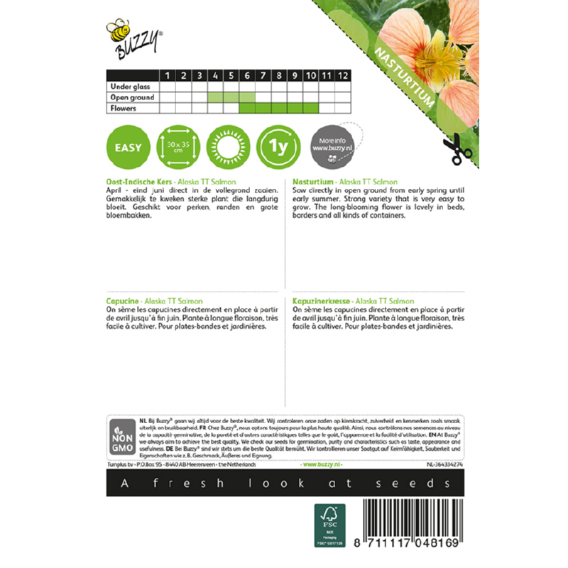 Tropaeolum, Oost-indische kers Alaska TT Salmon