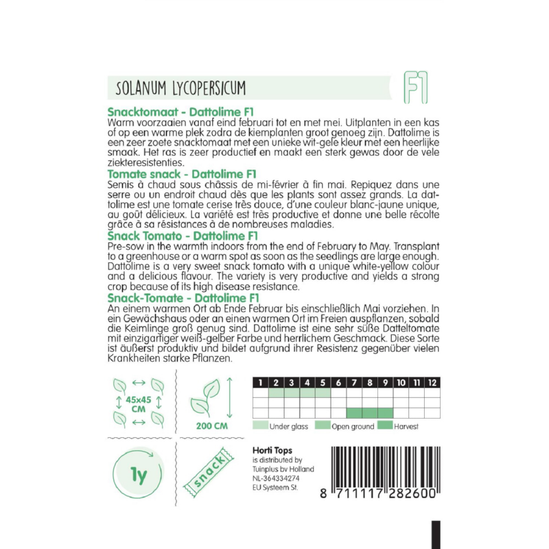 Snacktomaat Dattolime F1