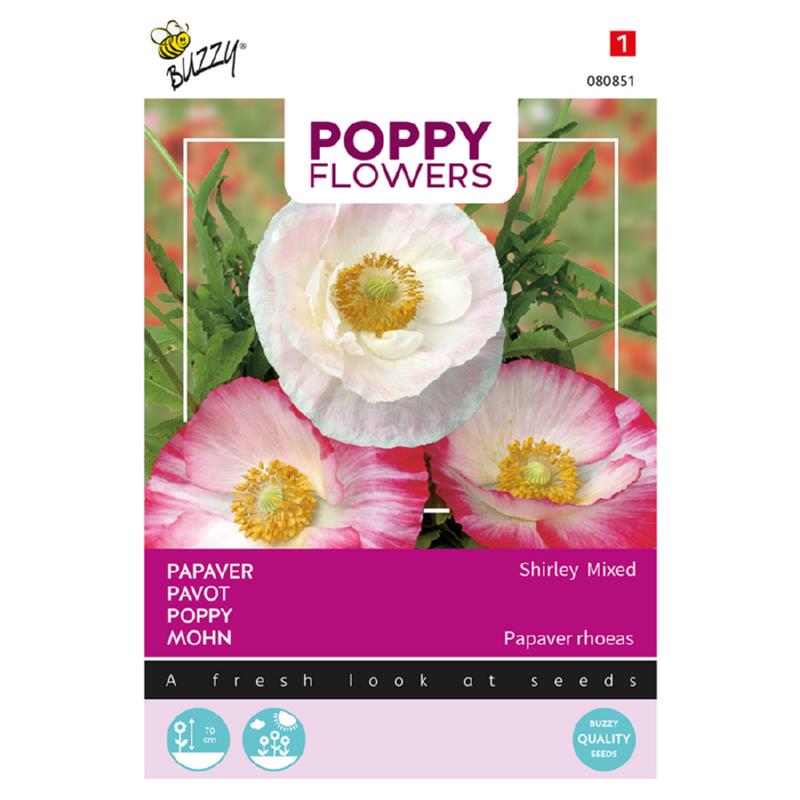 Poppy Klaproos/Papaver Shirley gemengd