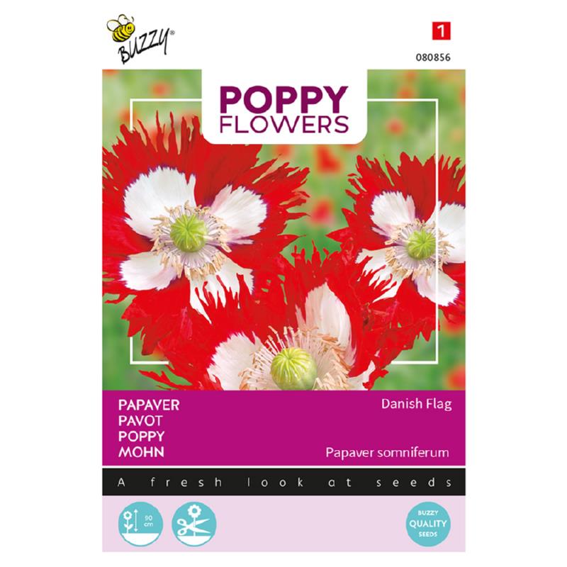 Poppy Papaver Deense Vlag