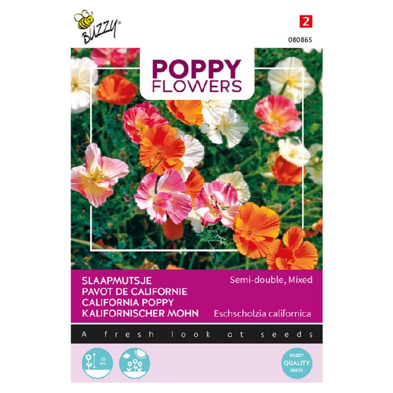 Poppy Slaapmutsjes Semi-dubbelbloemig gemengd