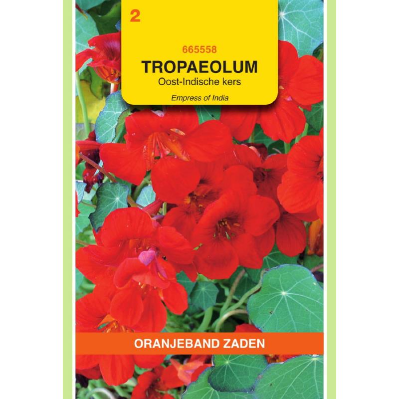 Tropaeolum, Oost-Indische kers Empress of India Rood
