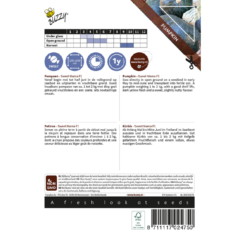 Ornamental Pompoen Sweet Mama F1