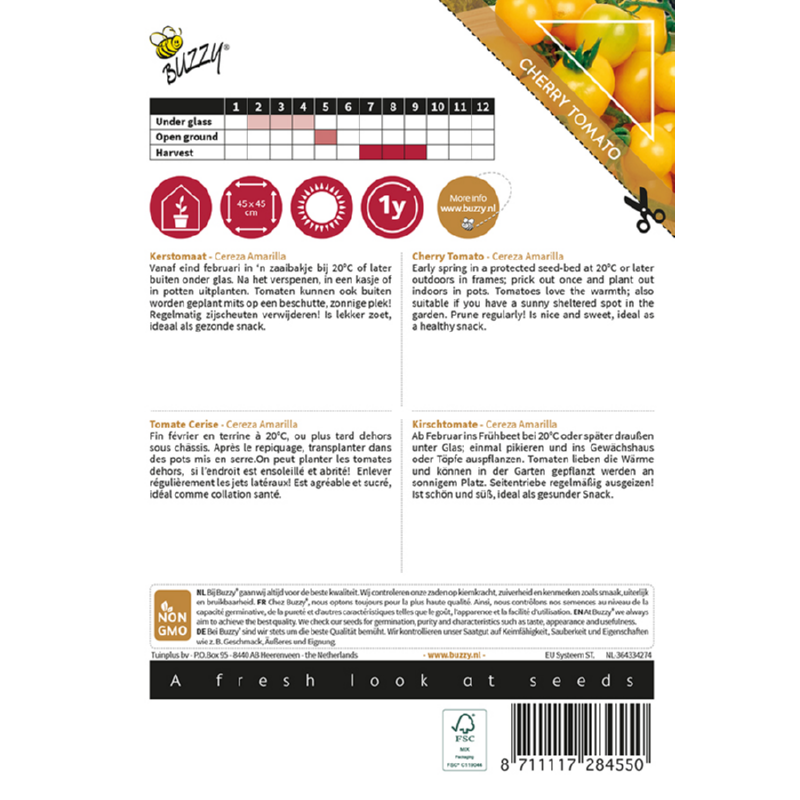 Pomodori Tomaat Cereza Amarilla