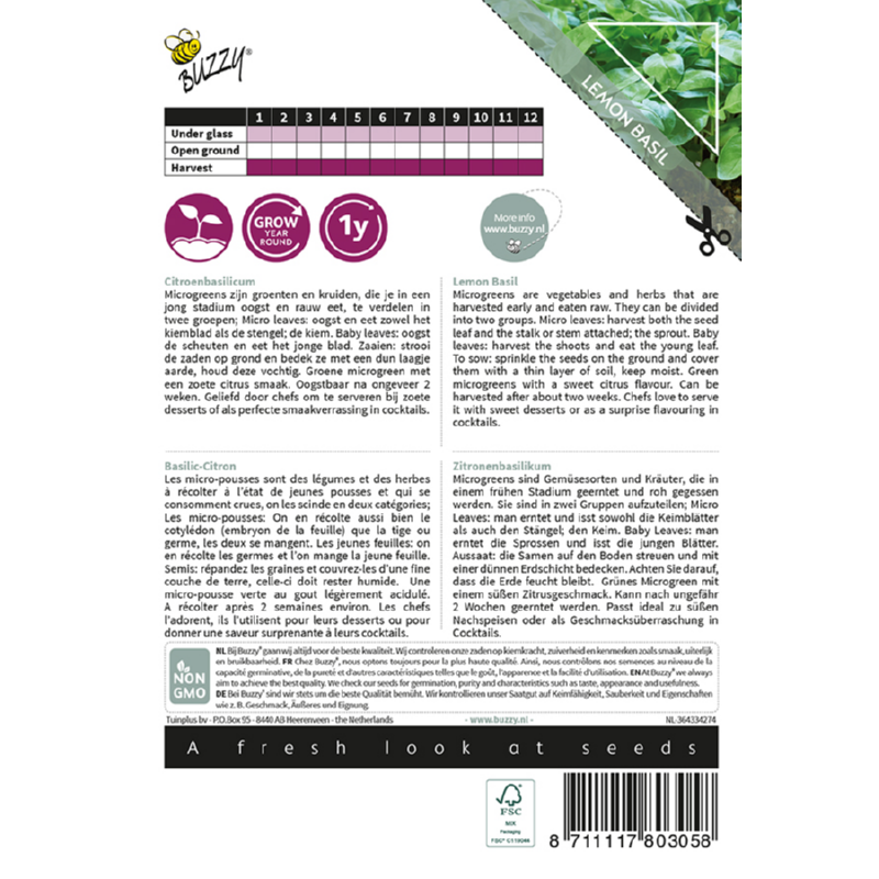 Microgreens, Citroenbasilicum