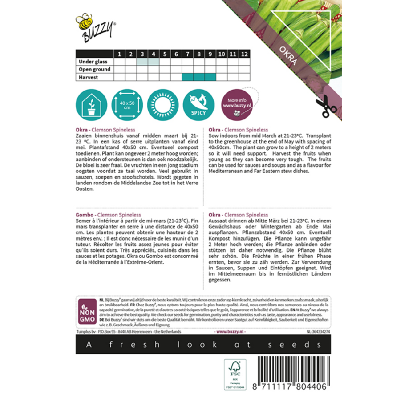 Xotica Okra Clemson Spineless