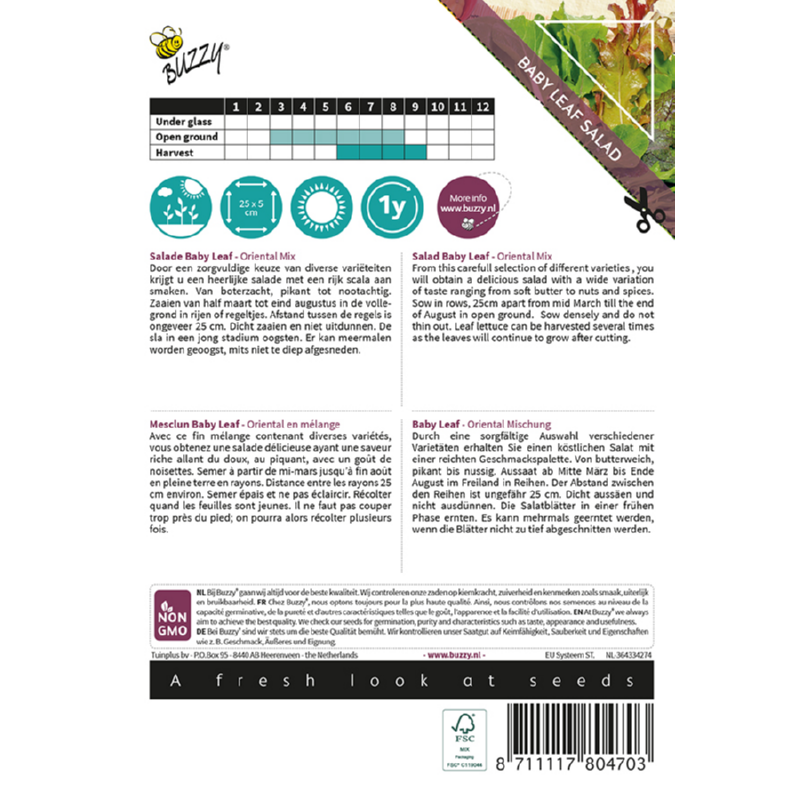 Xotica Oriental mix, Baby Leaf mix