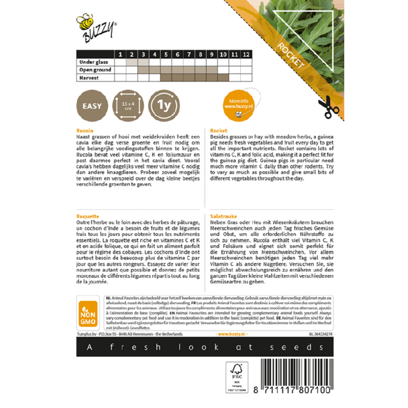 Animal Favorites Rucola voor Cavia's