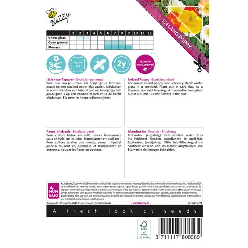 Poppy IJslandse papaver Excelsior gemengd