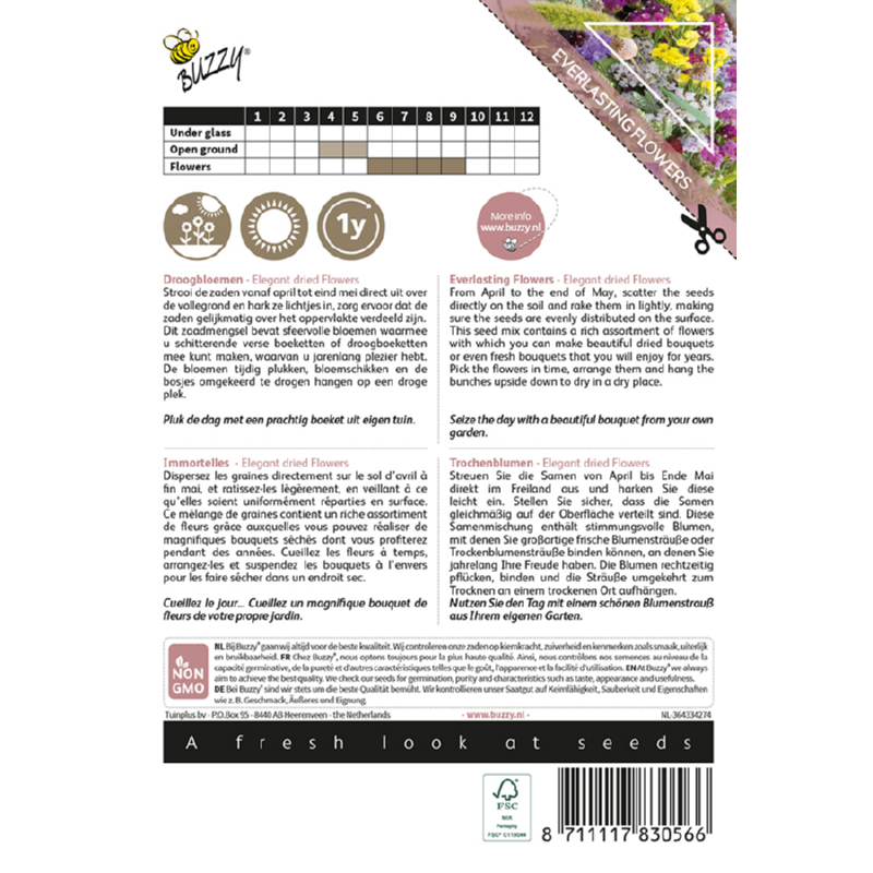 Elegant dried flowers, Droogboekettenmengsel