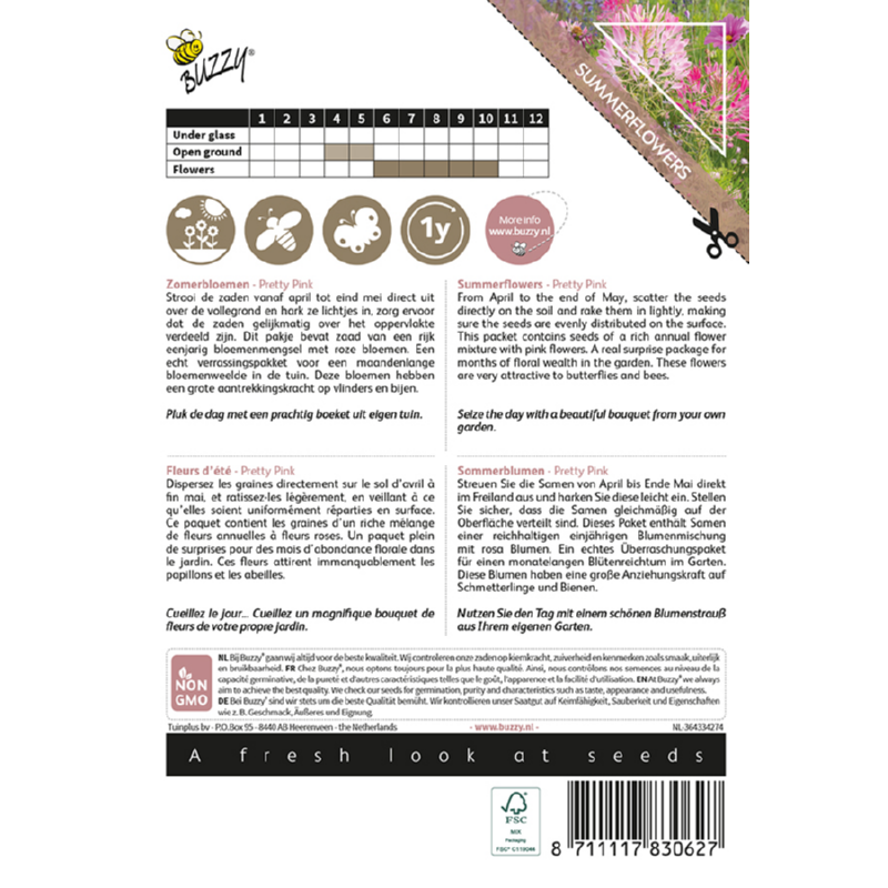 Pretty Pink, Roze tinten zomerbloemen