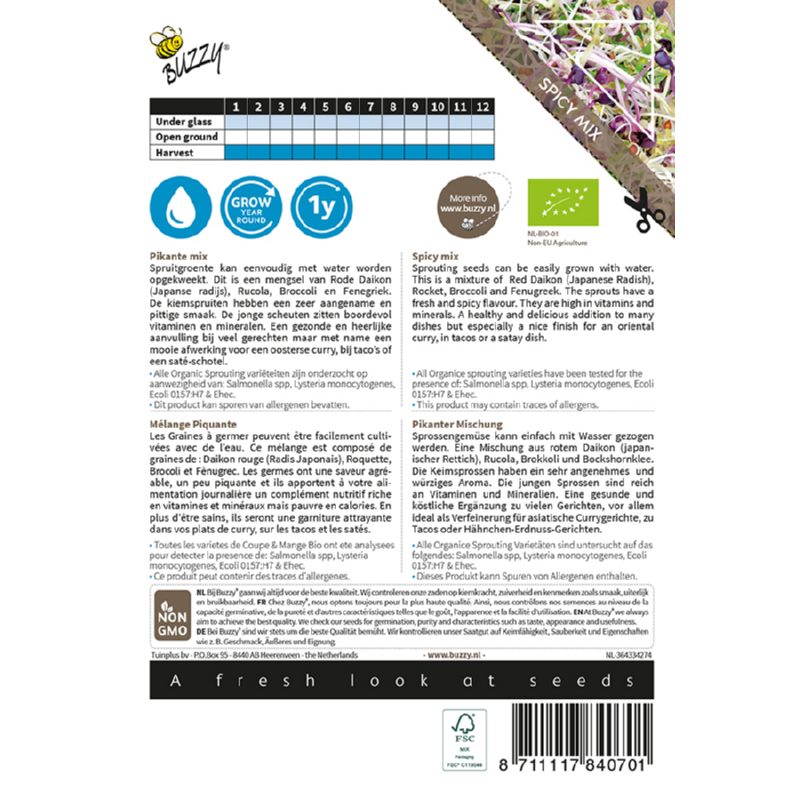 Organic Sprouting Salademengsel pikant