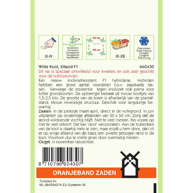 Witte kool Kilazol F1