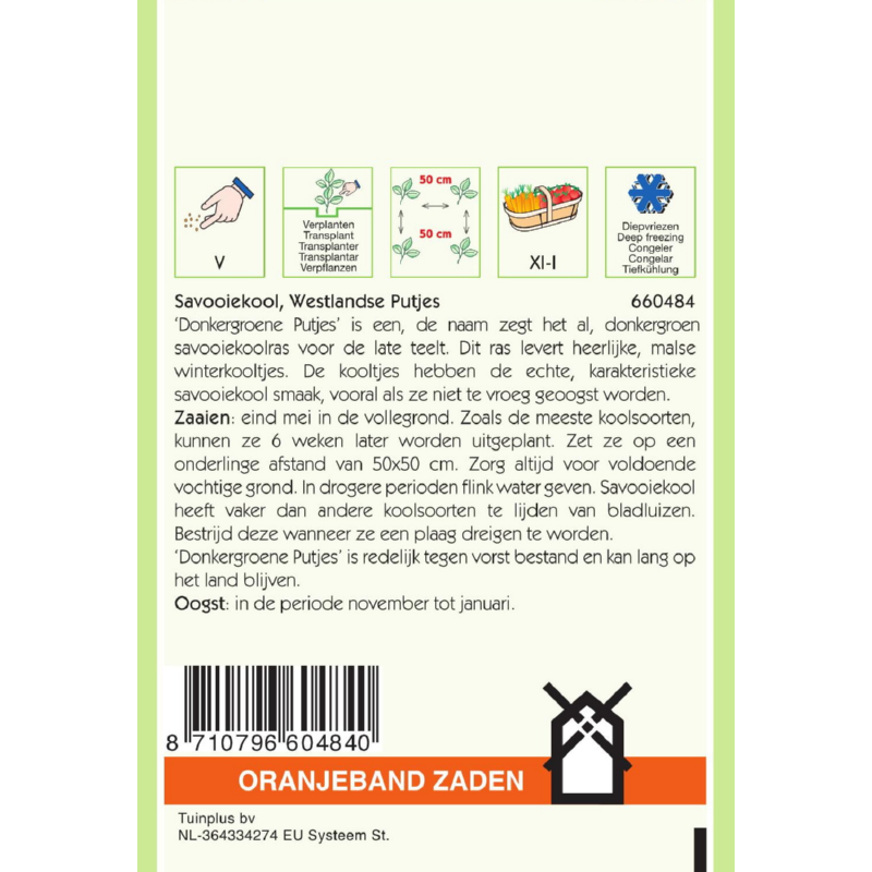 Savooiekool Westlandse Putjes